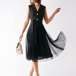 Abito nero elegante Rinascimento collezione primavera estate 2020
