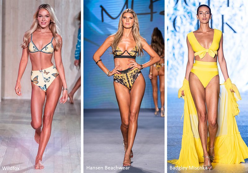 Bikini con slip a vita alta moda estate 2020