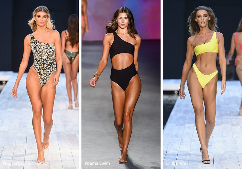 Costume intero monospalla moda estate 2020