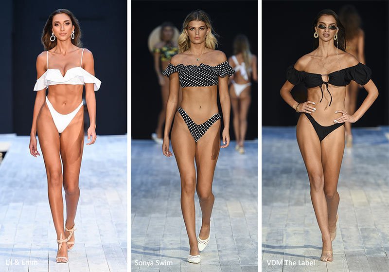 Costumi da bagno off the shoulder moda estate 2020