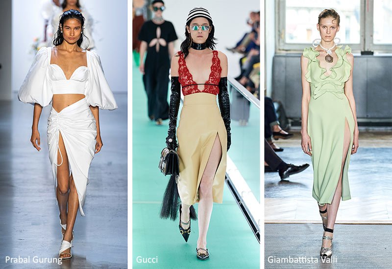 Gonne e vestiti con spacchi laterali moda estate 2020