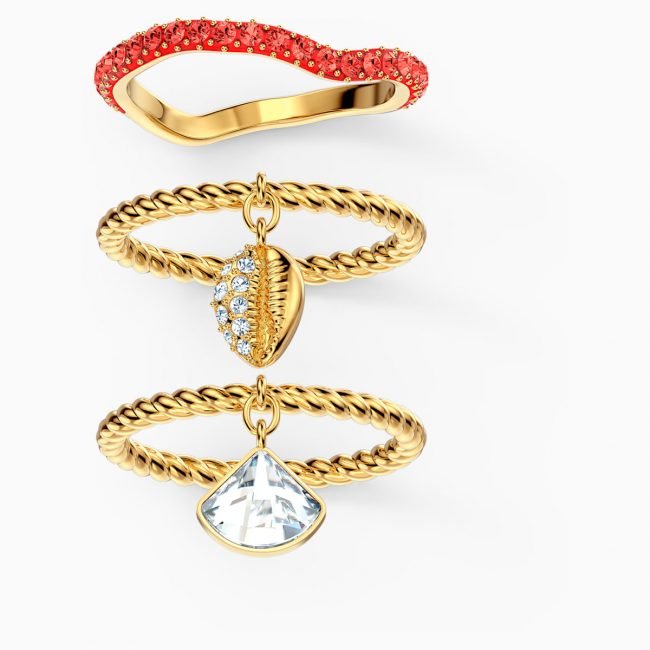 Set di 3 anelli Swarovski collezione primavera estate 2020 Set di 3 anelli Swarovski collezione primavera estate 2020