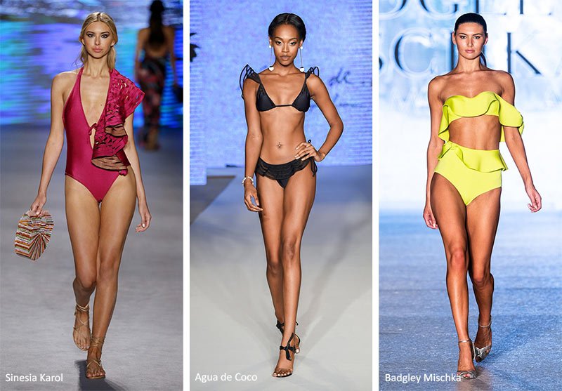 Tendenze Moda costumi da bagno estate 2020 con balze e volant