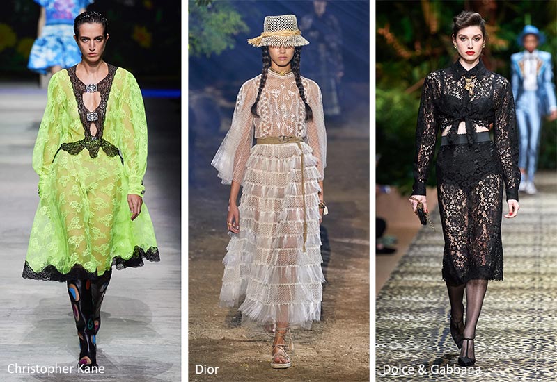 Tendenze Moda primavera estate 2020 Abiti in pizzo