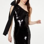 Abito da sera monospalla di paillettes con fiocco Liu Jo estate 2020 prezzo 239 euro