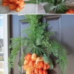 Addobbo Primaverile con fiori da appendere alla porta di casa