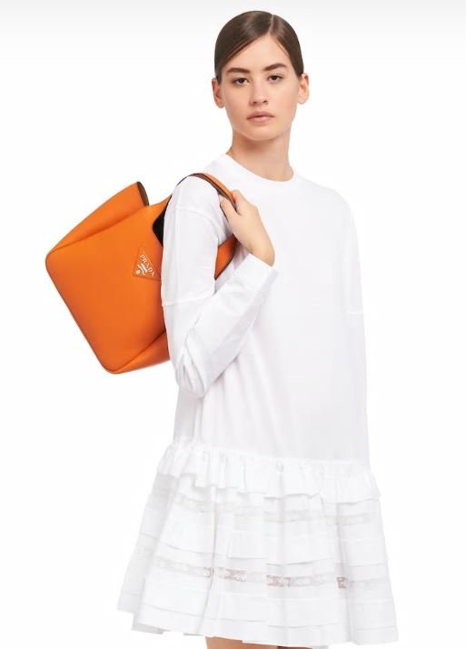Borsa in pelle arancione Prada 2020
