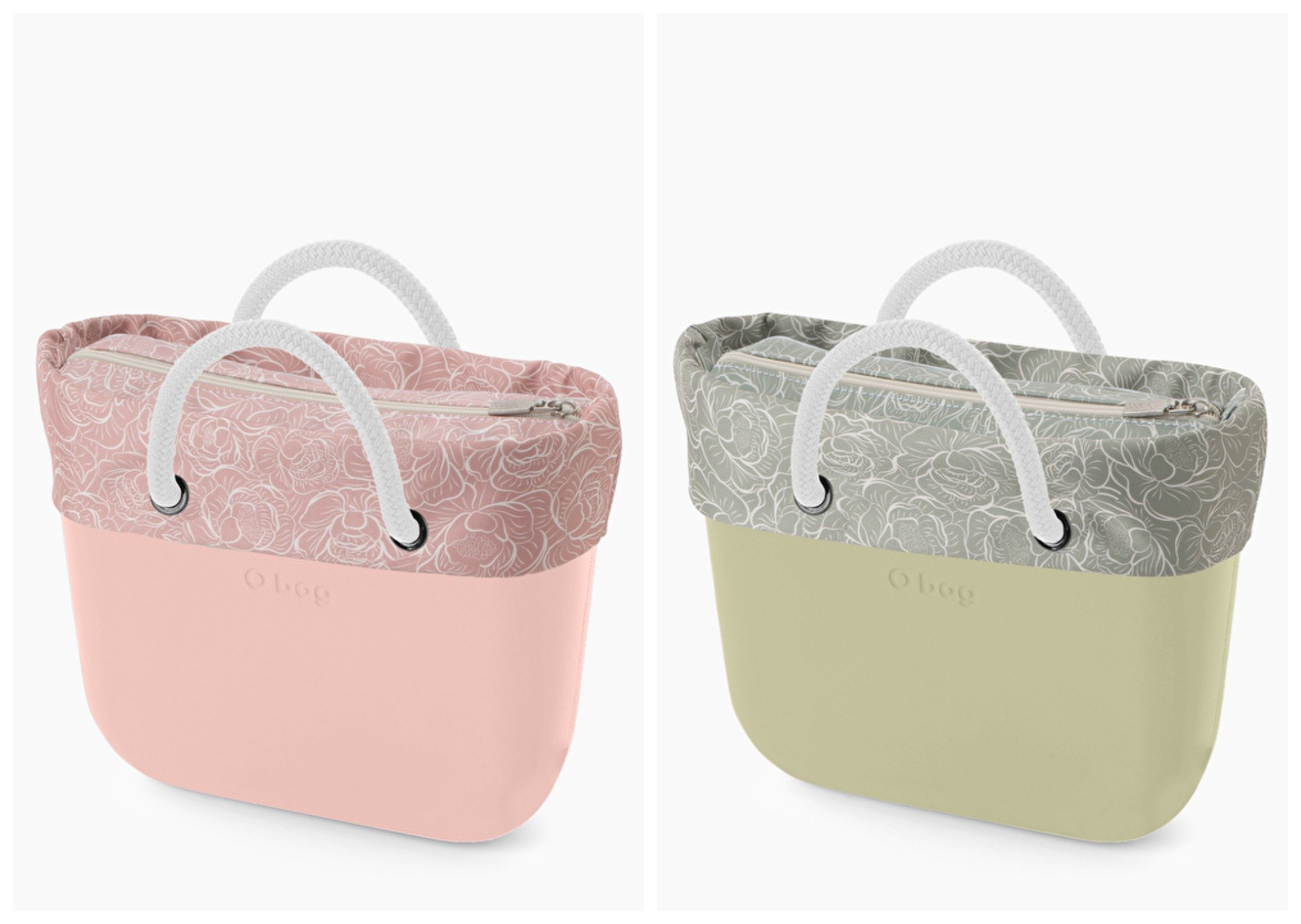Borse O Bag mini con nuovi bordi in tessuto Peonie