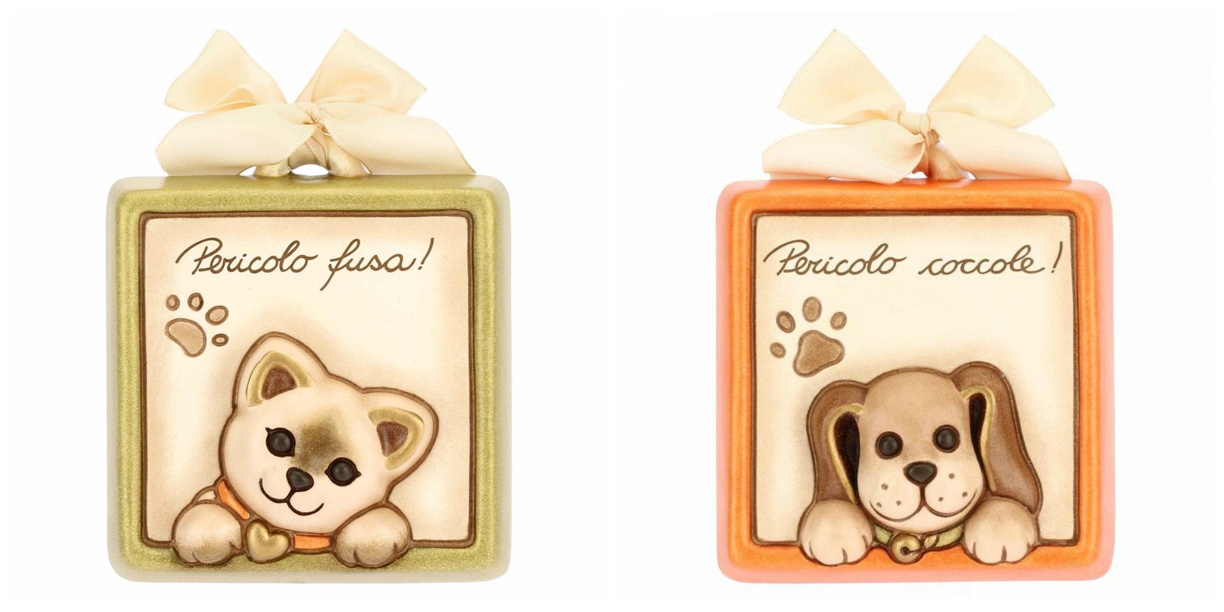 Formelle in ceramica THUN cane e gatto