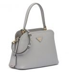 Nuova Borsa Prada Matinee estate 2020 colore grigio nube