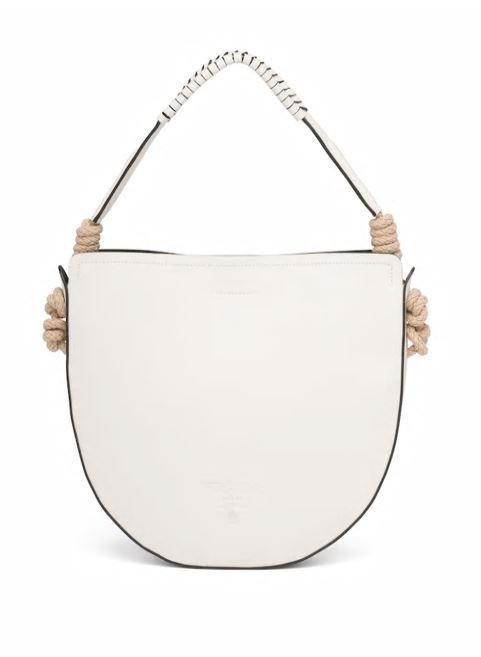 Nuova borsa Prada in pelle bianca a mezzaluna estate 2020