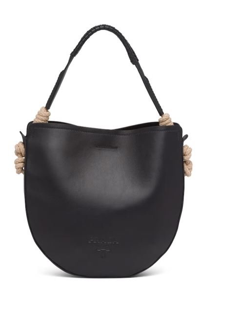 Nuova borsa Prada nera a mezzaluna estate 2020