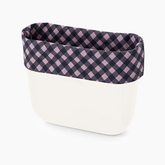 Nuovo Bordo Borsa O bag collezione primavera estate 2020 quadri vichy blu navy Nuovo Bordo Borsa O bag collezione primavera estate 2020 quadri vichy blu navy