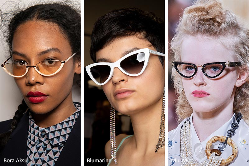 Occhiali a sole dalla forma triangolare moda 2020