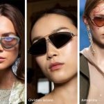 Occhiali a sole dalla forma triangolare moda estate 2020
