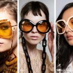 Occhiali da sole con le lenti gialle moda primavera estate 2020