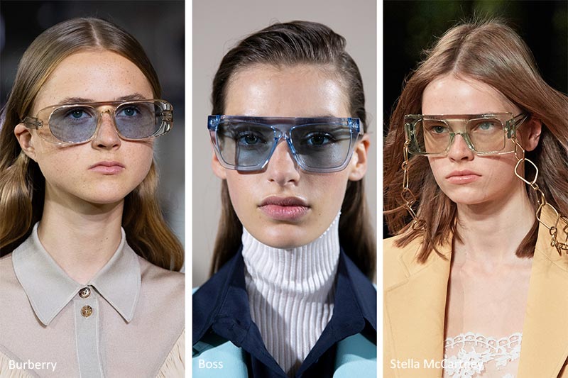 Occhiali da sole con montatura trasparente 2020