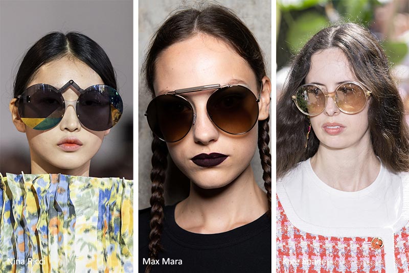 Occhiali da sole oversize rotondi moda primavera estate 2020