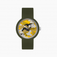 Orologio O Clock Verde militare con meccanismo metal argento catalogo primavera estate 2020 prezzo 31 euro