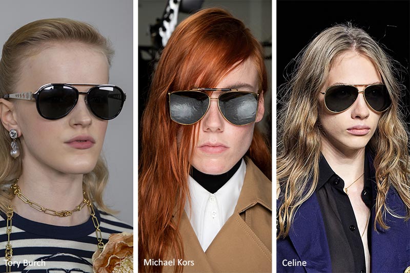 Tendenza Moda Occhiali da Sole Primavera Estate 2020 modello Aviatore