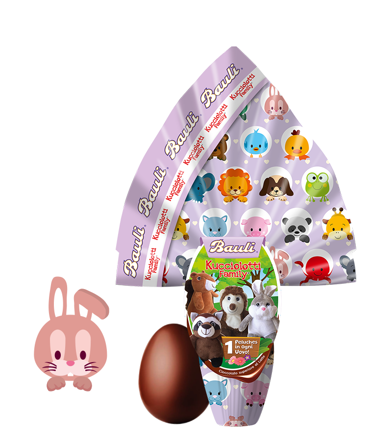 Uovo di Pasqua Bauli 2020 per bambini Kucciolotti Family