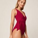 Costume da bagno intero con fascia in vita estate 2020