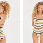 Costume intero a righe Oysho estate 2020