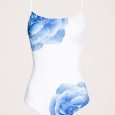 Costume intero bianca con stampe rose TWINSET prezzo 115 euro estate 2020