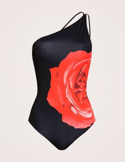 Costume intero nero monospalla TWINSET 2020