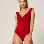 Oysho costume intero con volant estate 2020