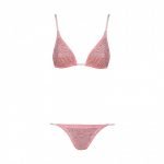 Bikini Chiara Ferragni Collection 2020 in ciniglia rosa e cristalli