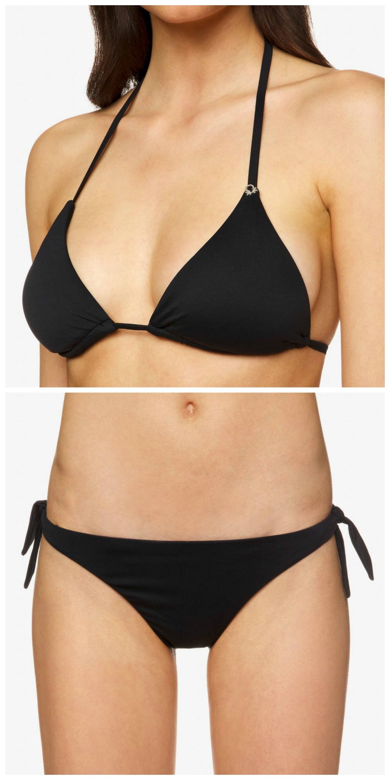 Bikini nero a triangolo Benetton estate 2020
