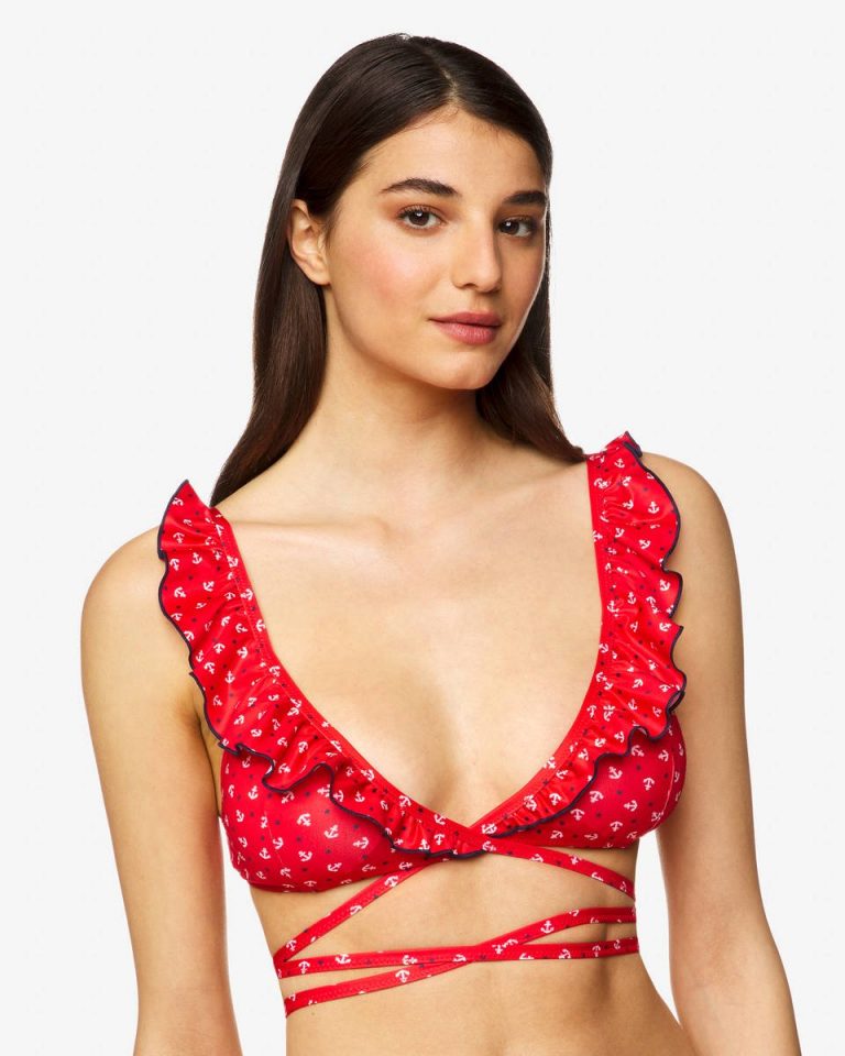 Sundek Top A Triangolo Regolabile Con Piping - Costumi Donna Blu | Nencini Sport