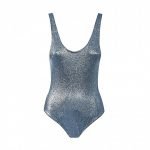 Chiara Ferragni costume intero glitter blu estate 2020