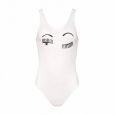 Costume intero Chiara Ferragni flirting bianco estate 2020