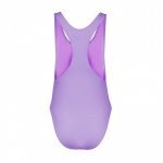 Costume intero Chiara Ferragni flirting lilla stile olimpionico estate 2020 immagine retro