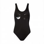 Costume intero Chiara Ferragni flirting nero estate 2020
