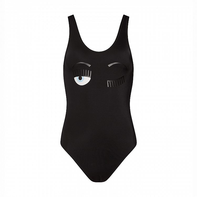 Costume intero Chiara Ferragni flirting nero estate 2020