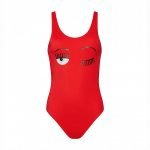 Costume intero Chiara Ferragni flirting rosso estate 2020
