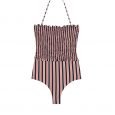 Costume intero a fascia a righe Tezenis estate 2020