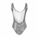 Costume intero glitter argento Chiara Ferragni foto retro