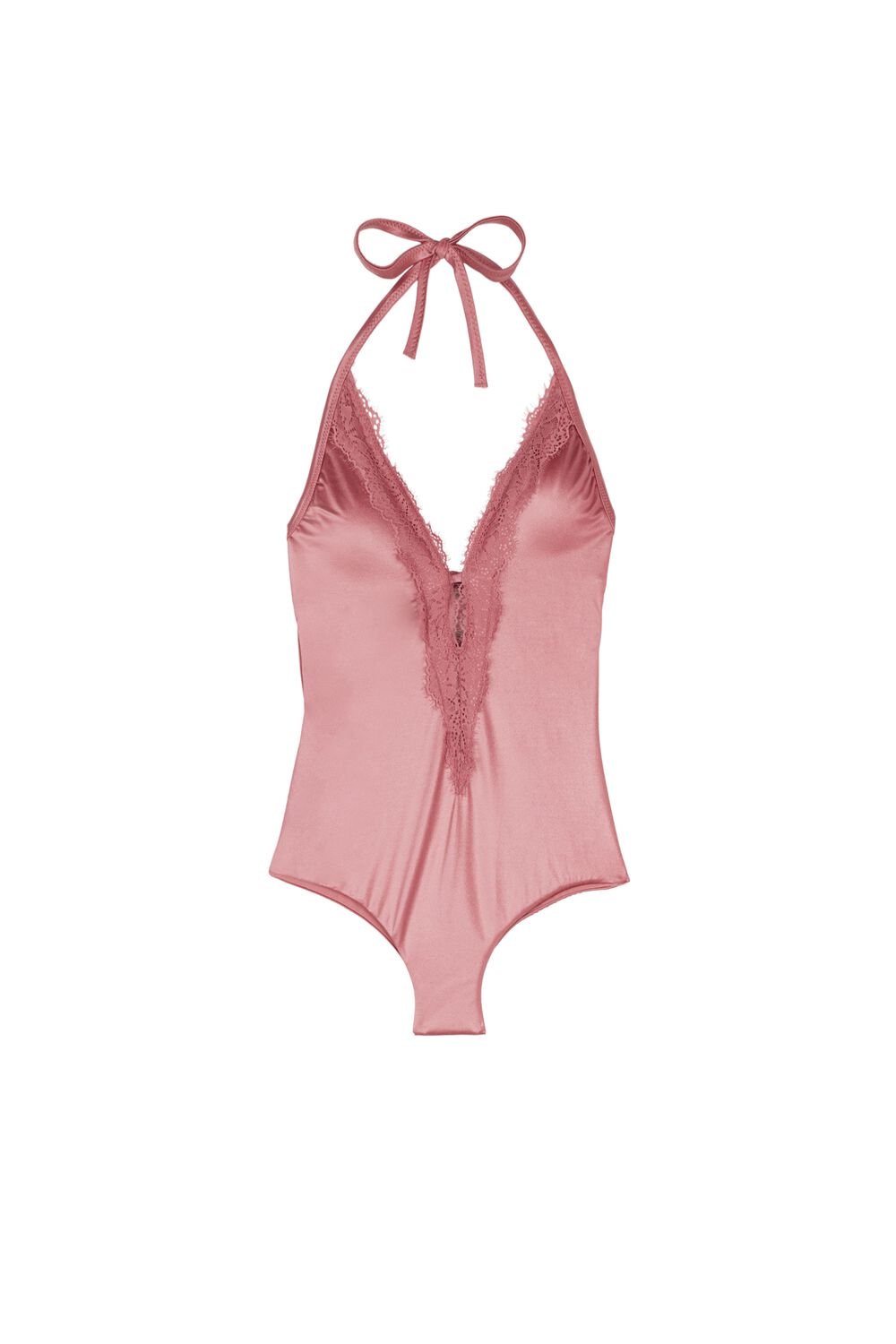 Costume intero rosa con pizzo Tezenis estate 2020