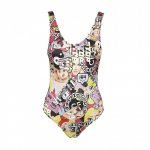 Costume intero stickers Chiara Ferragni estate 2020