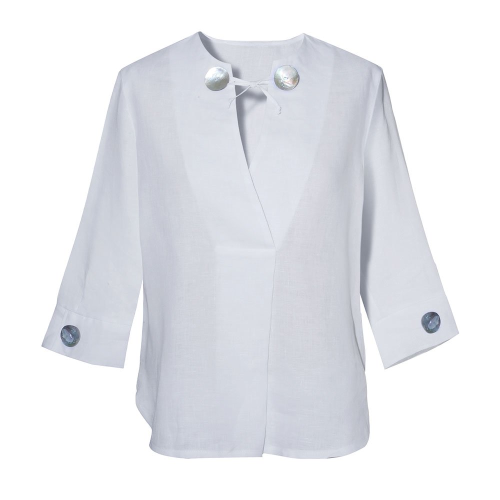 Maglia NaraCamicie in lino bianca estate 2020