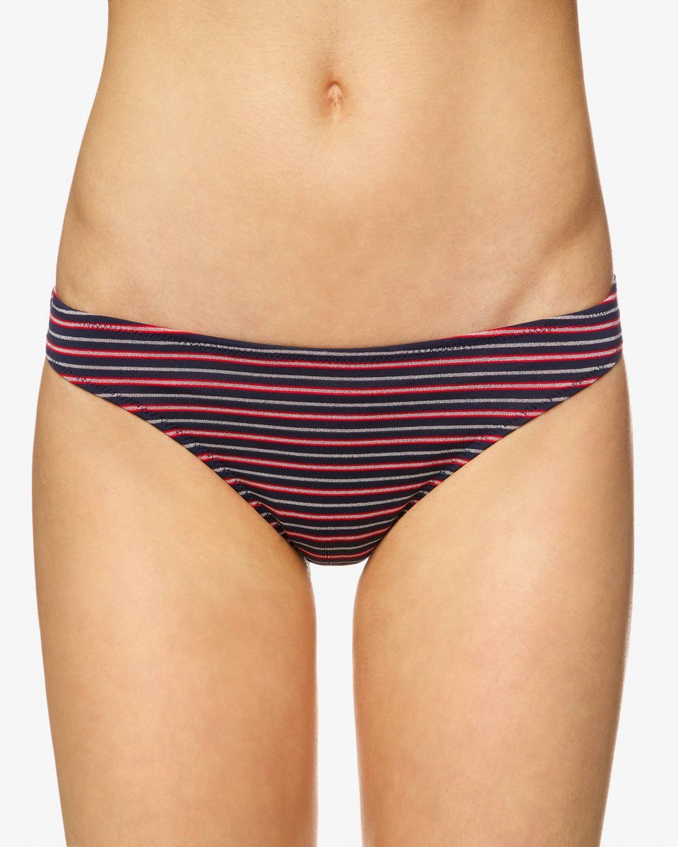 Slip bikini a righe Benetton donna estate 2020