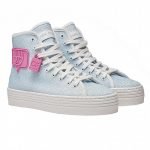 Sneakers alte Chiara Ferragni Eyelike azzurre estate 2020