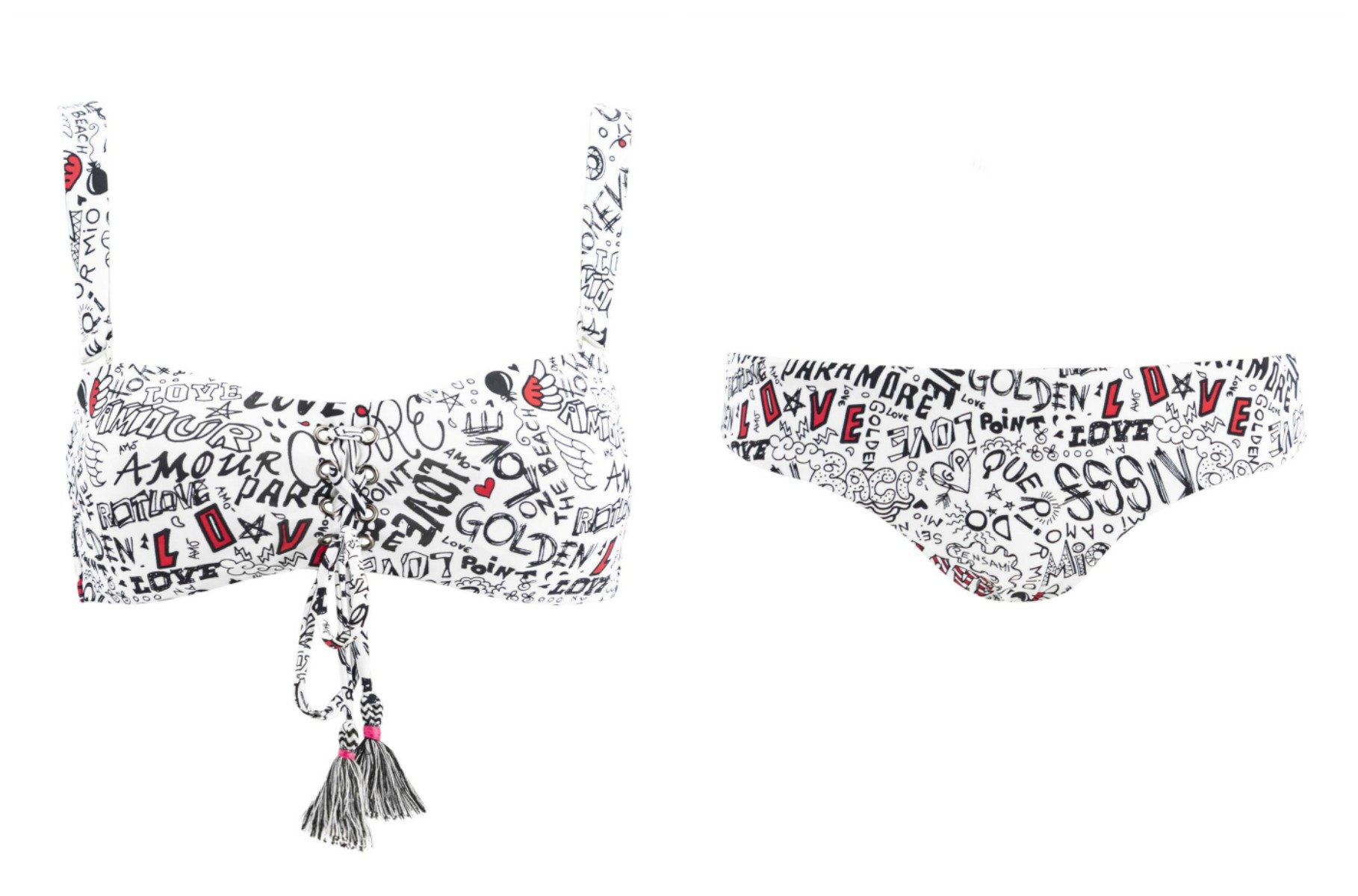 Bikini Goldenpoint stampa graffiti 2020