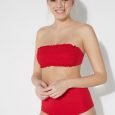 Bikini a fascia arricciata con slip a vita alta Tezenis 2020