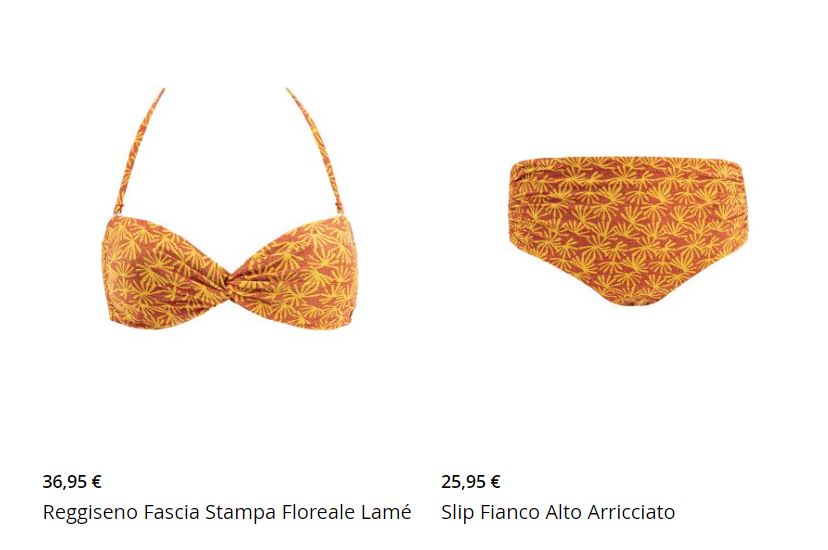 Costume da bagno con slip a vita alta Goldenpoint 2020