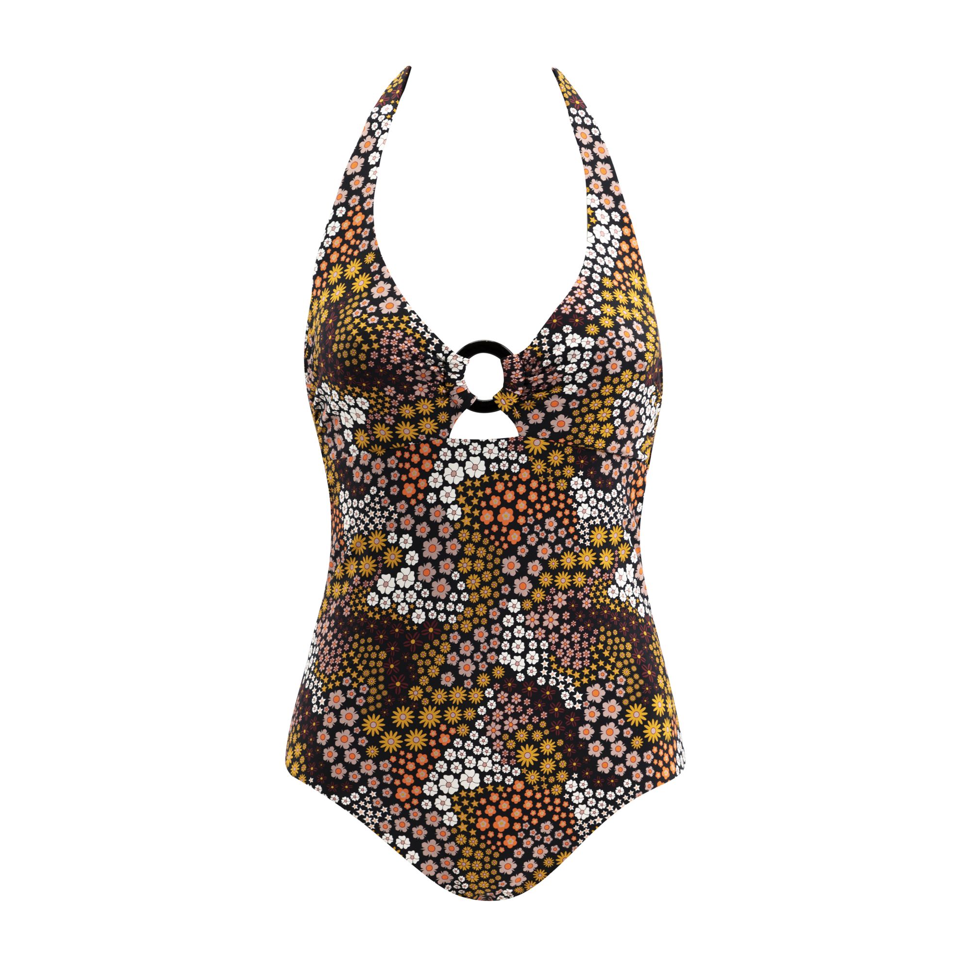 Costume intero Goldenpoint micro fiori estate 2020